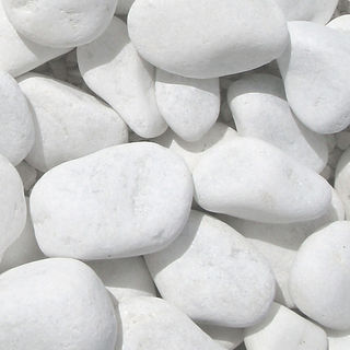 Galet blanc 40/60 pour jardins modernes et épurés