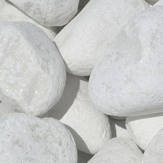 Galet blanc 150/300 marbre pour massifs élégants