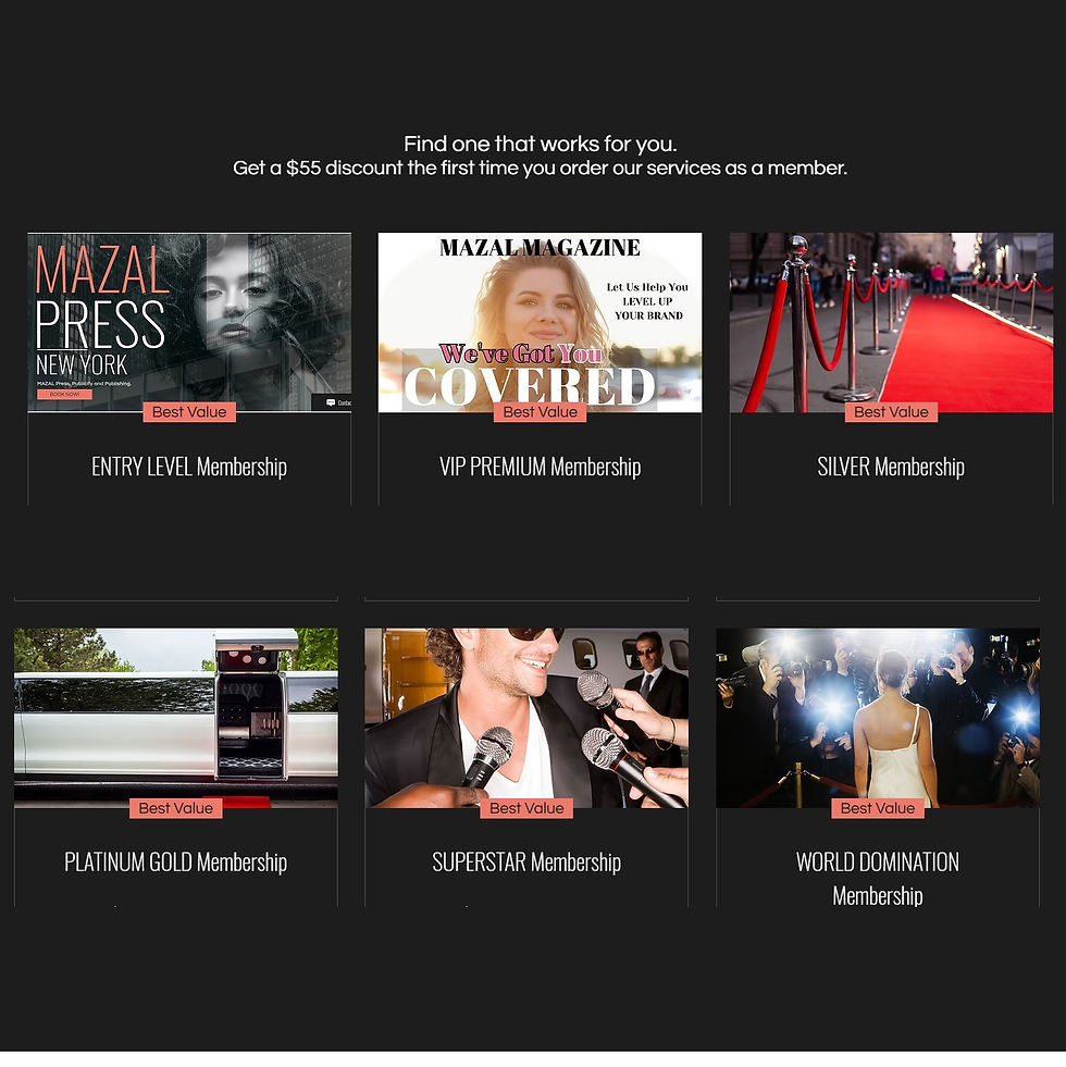 MAZAL Press PR Packages.