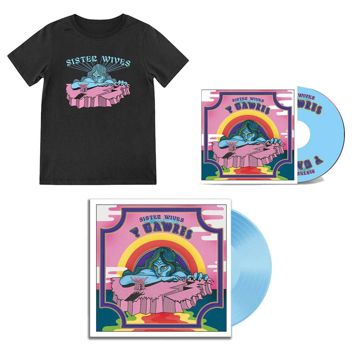 Sister Wives - PRE - ORDER: Y Gawres Bundle - T-Shirt, Vinyl, CD