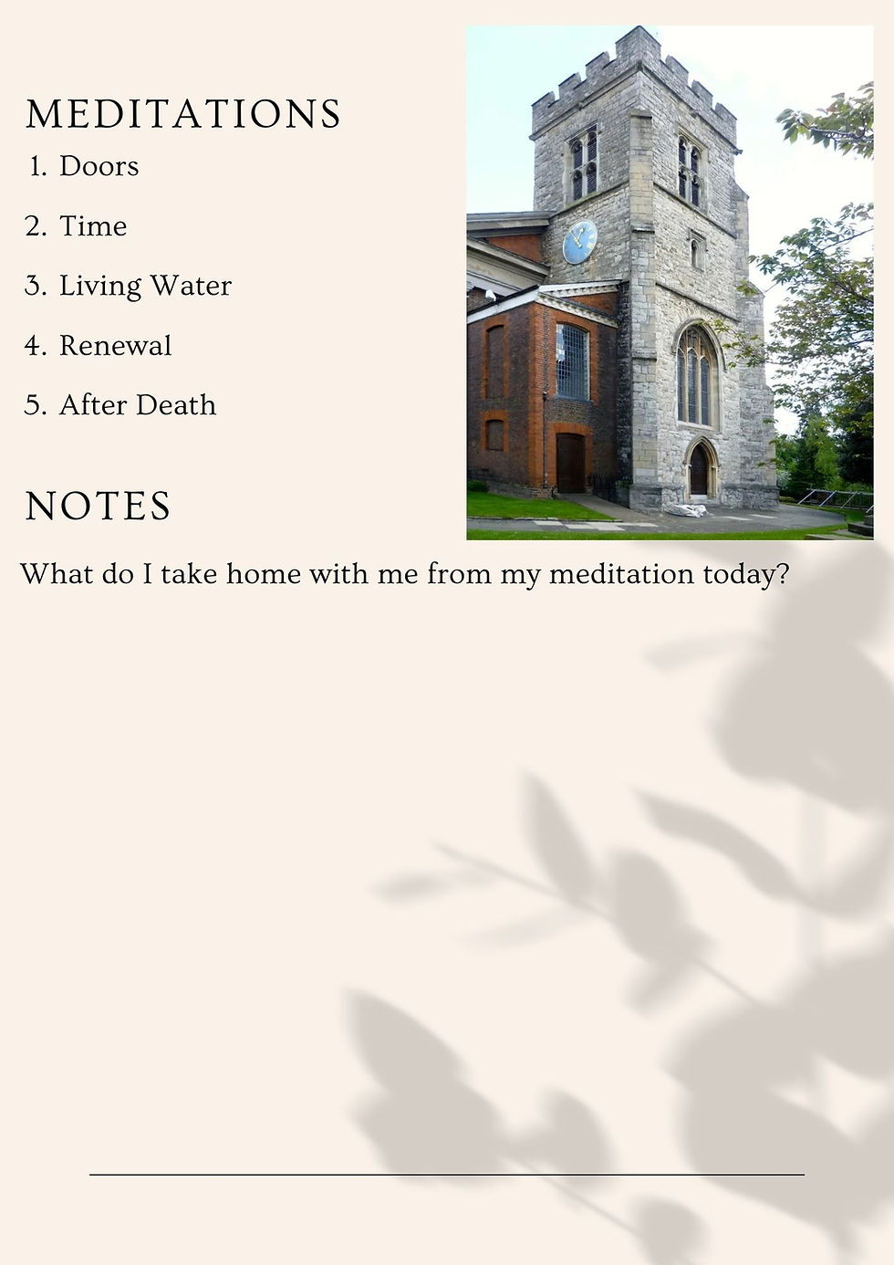 Outdoor Meditations