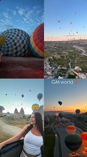 Hot Air Balloon flying over Cappadocia