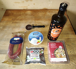 Calzone pizza ingredients