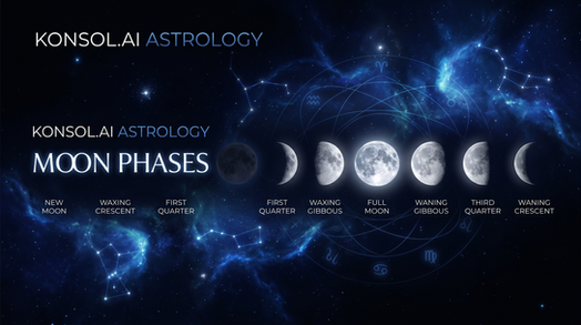 AI generated background for the moon phases explainer.