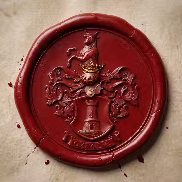 Wax seal with the Oxholm Coat of Arms