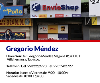 EnvíoShop Gregorio Méndez