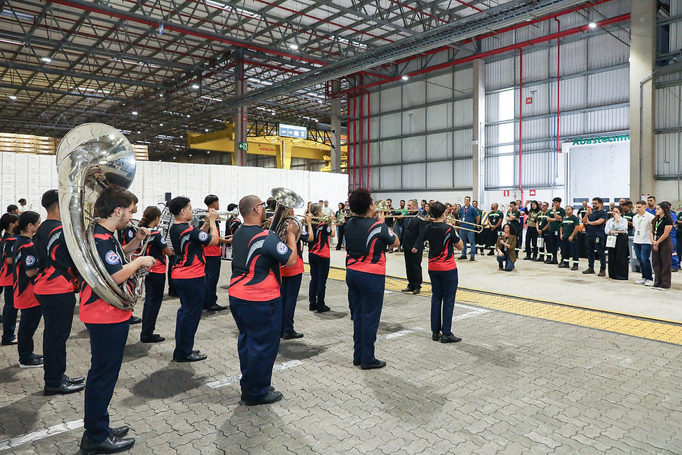 BANDA MARCIAL DO CAMPS SANTOS PARTICIPA DAS FESTIVIDADES DE TERMINAL PORTUÁRIO