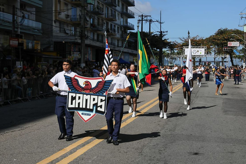 CORPO COREOGRÁFICO DA BANDA MARCIAL DO CAMPS SANTOS É VICE-CAMPEÃ DA CATEGORIA NO CONCURSO DE BANDAS E FANFARRAS DE SANTOS