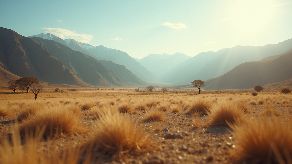 Eye-level view of the serene Valle del Elqui landscape