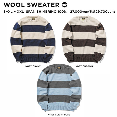 予約商品】26-27 greenclothing WOOL SWEATER(グリーンクロージング