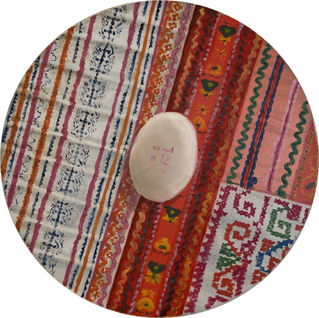 Egg with Hmong Embroidery