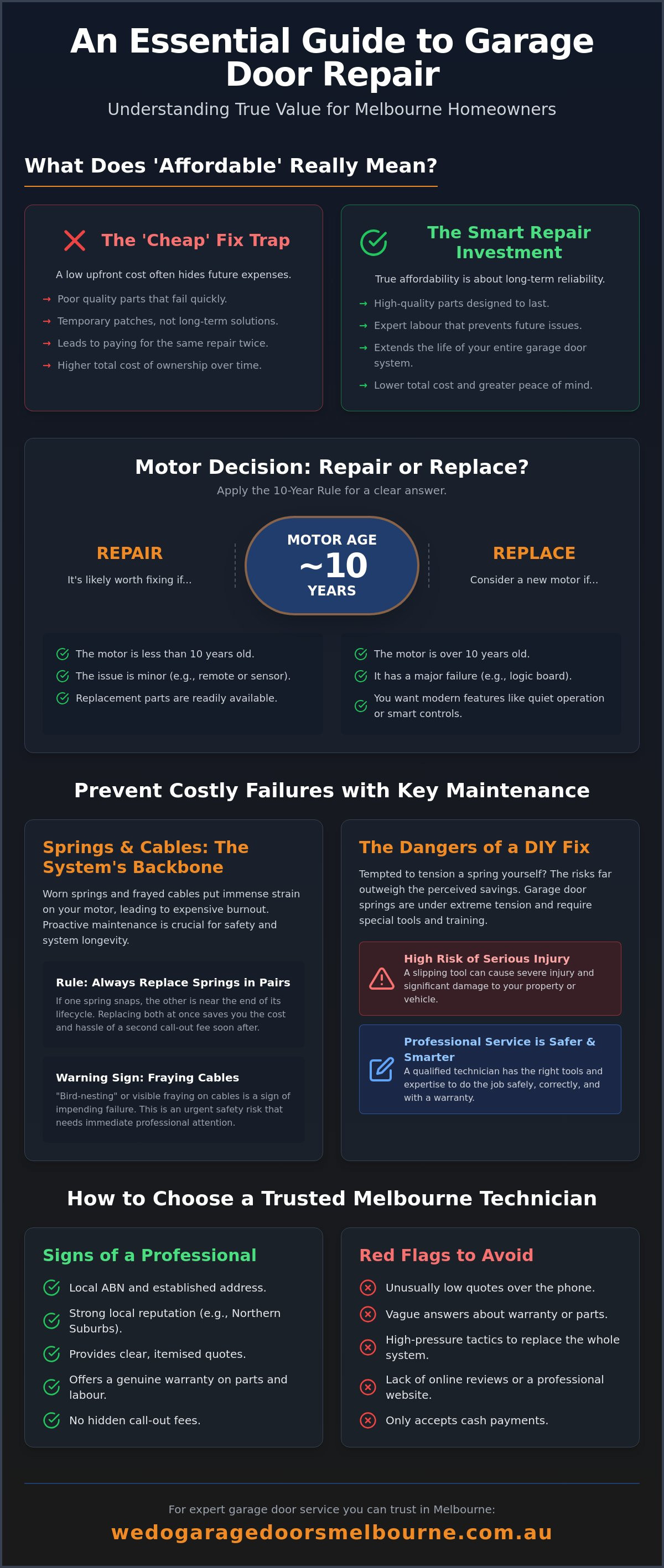 Affordable garage door repair Melbourne