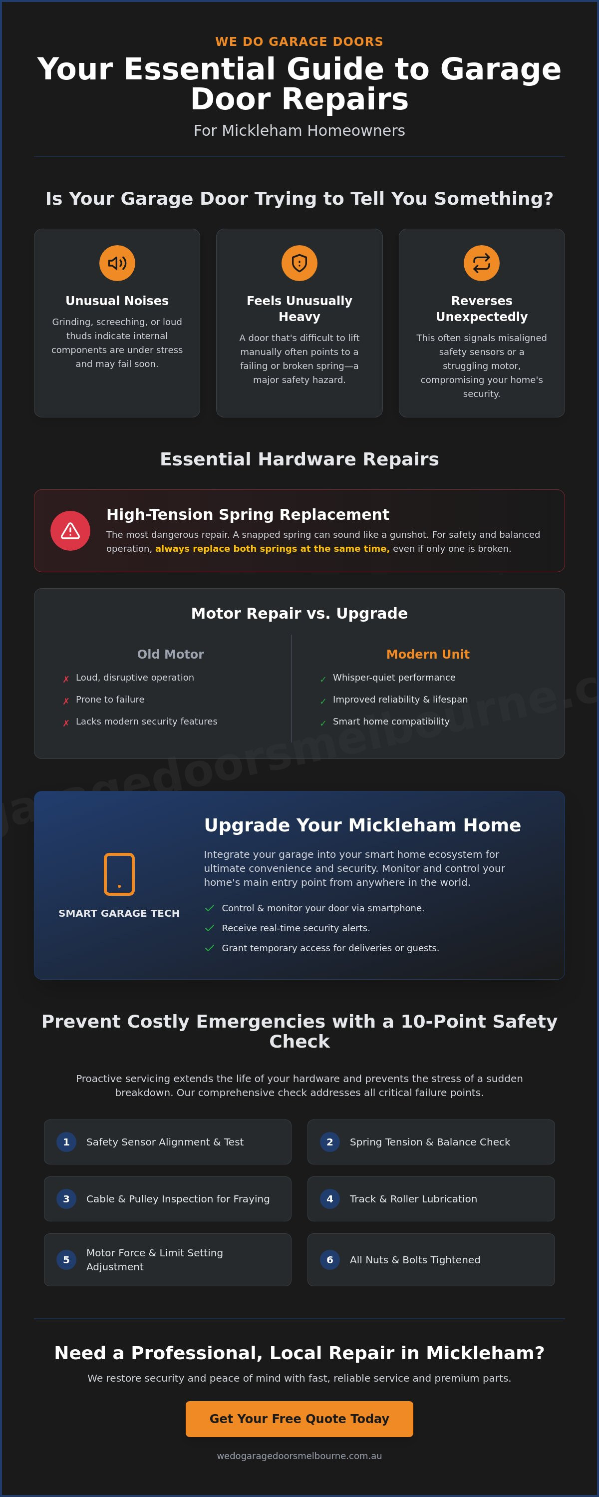 Garage door repairs Mickleham