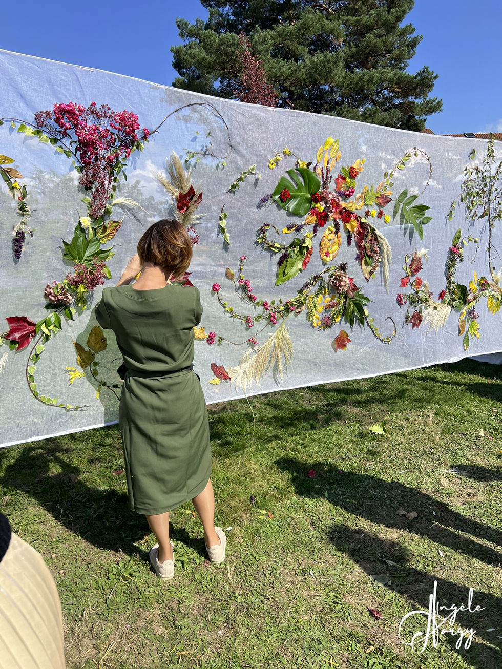 Fresque végétale, Riorges, Fête du développement durable