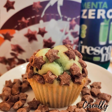 Mint chocolate star muffins