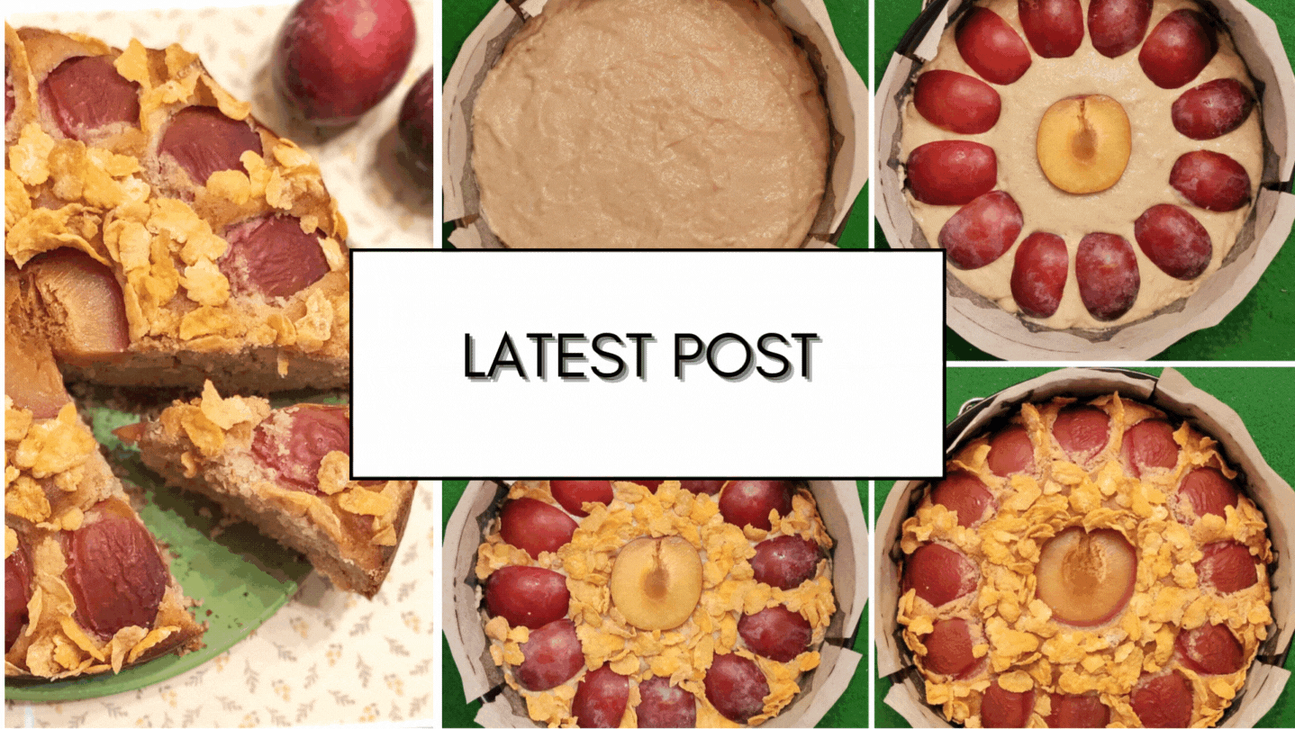 Rustic cake with plums, almonds and Corn Flakes - latestpost.gif