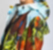 Rain jacket with print of Crown Flowers