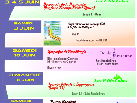 Evènements SCM Juin 2017