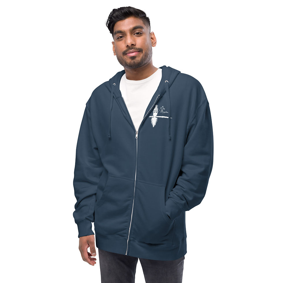 Thumbnail: Unisex fleece zip up hoodie