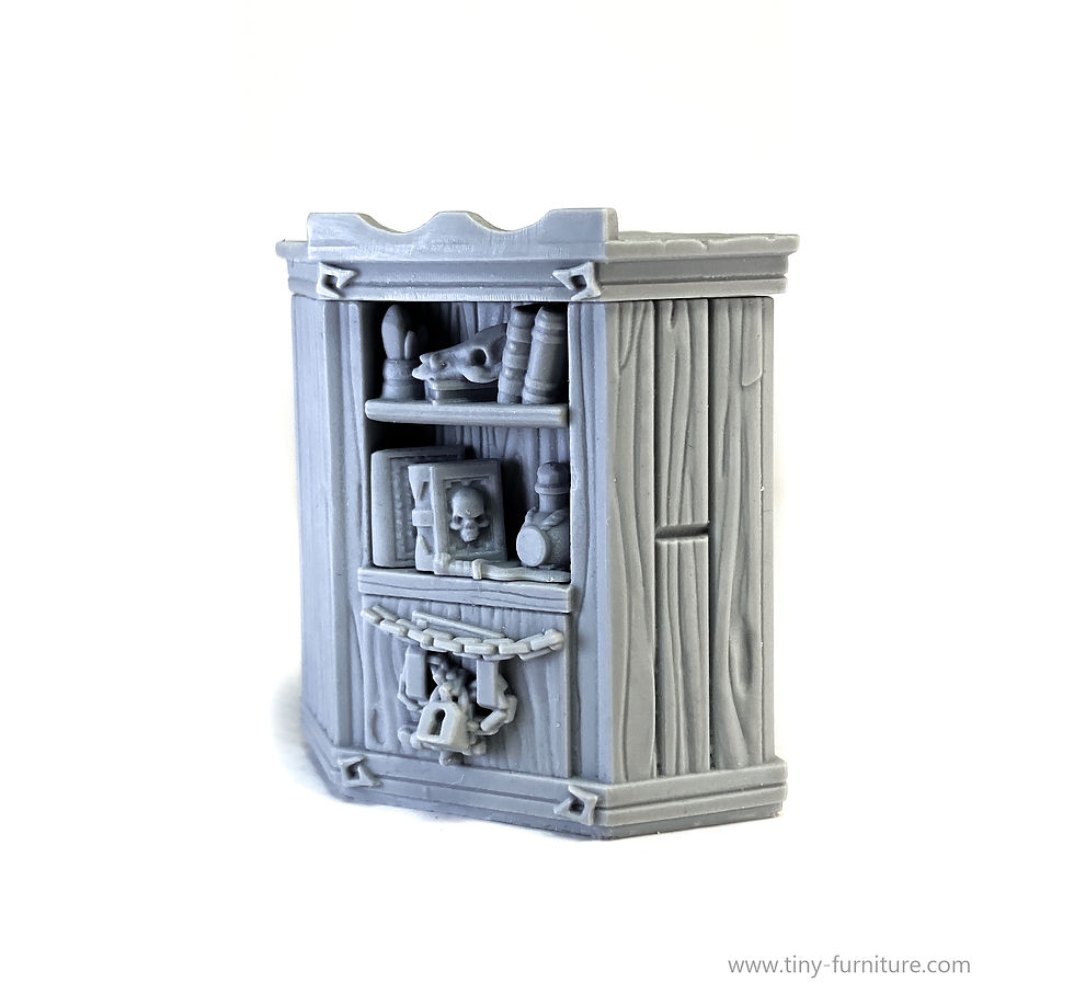 Thumbnail: Dark Magister Corner Bookshelf - STL FILES