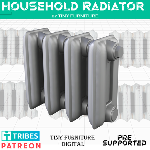 External Radiator Stl Household radiator - STL FILES | Tiny Furniture