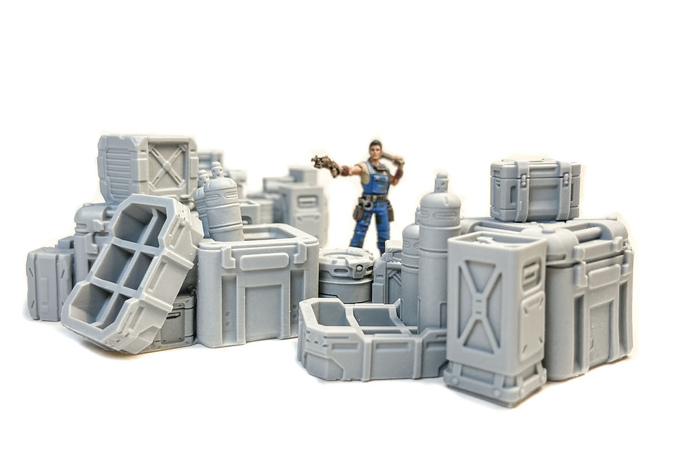 Thumbnail: Space hangar barricades - STL FILES