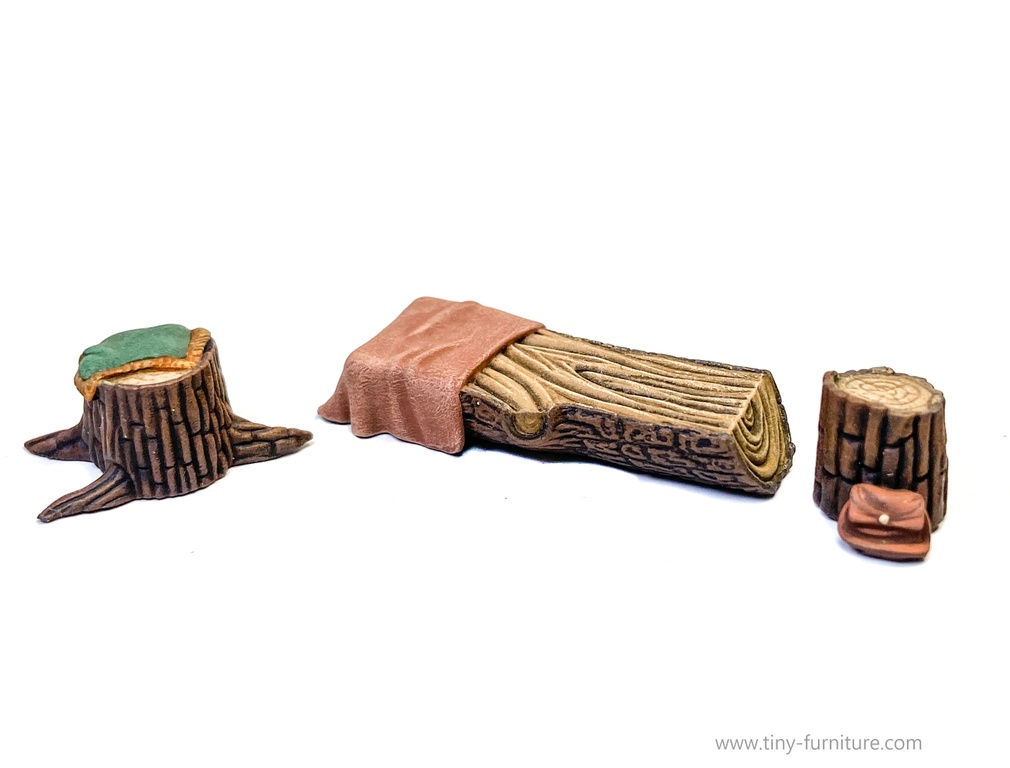 Stumps and the log (PAINTED)