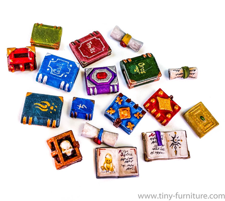 Thumbnail: Books and Scrolls - STL FILES