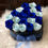Miniatura: Blue and light blue Preserved Rose Heart Box 