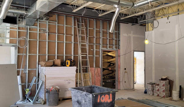 Structural steel and wood framing for commercial office build-outs and retail spaces. #CommercialFraming #GTAConstruction