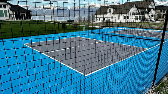 Beautiful Blue and Gray court