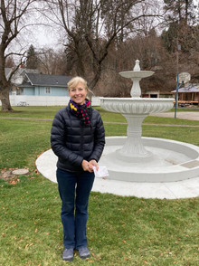 Eells park & Lippett Fountain, Downtown Colfax