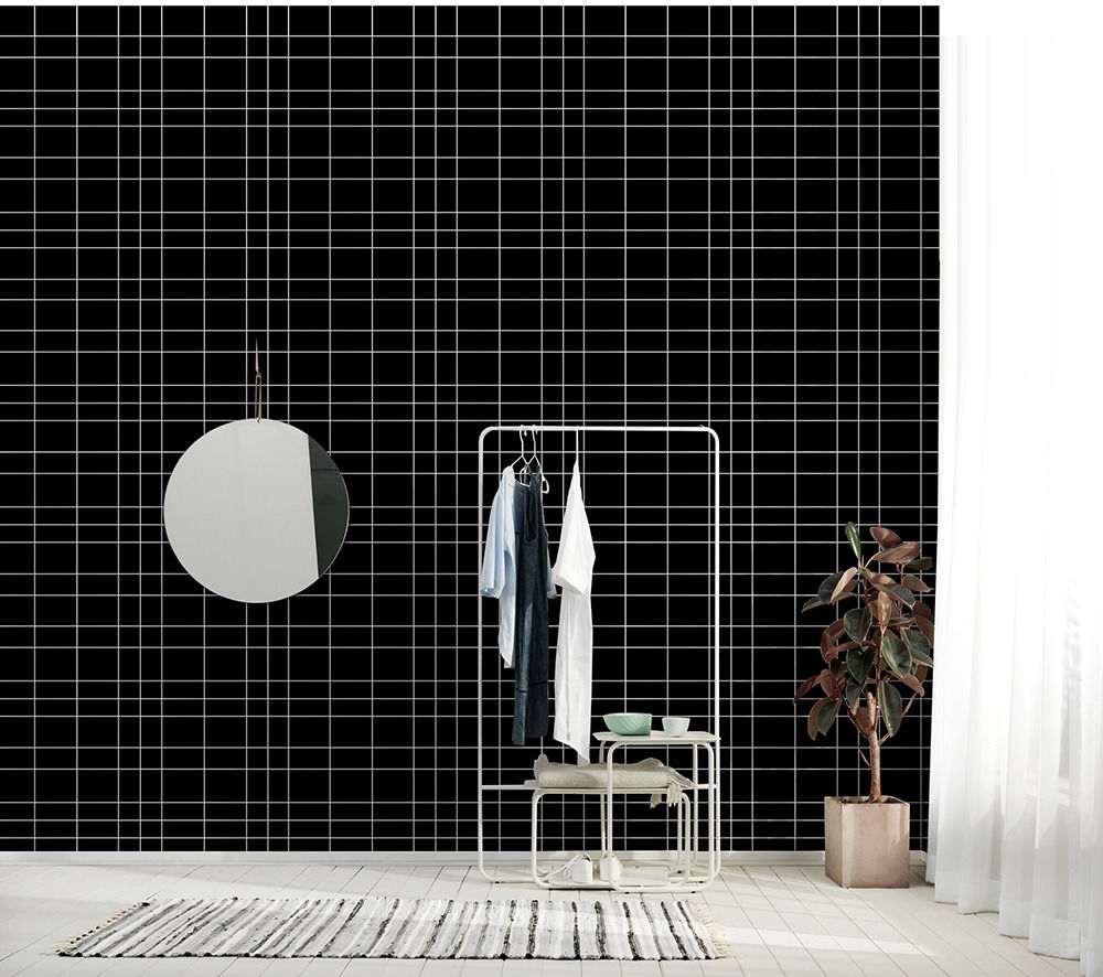 black and white wallpaper design