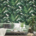 Palm tree leaf deep embossed textured premium wallpaper