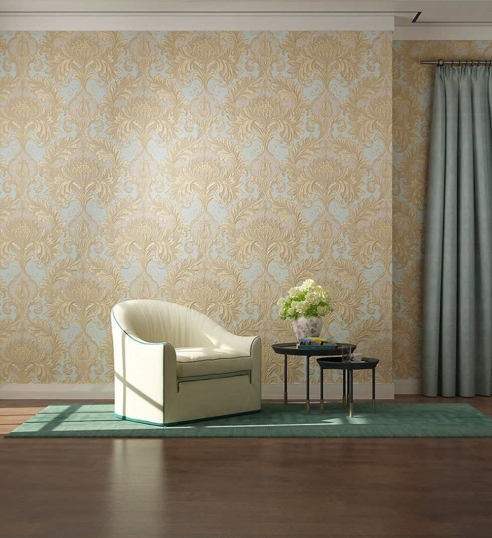 gold pattered wallpaper deisgn
