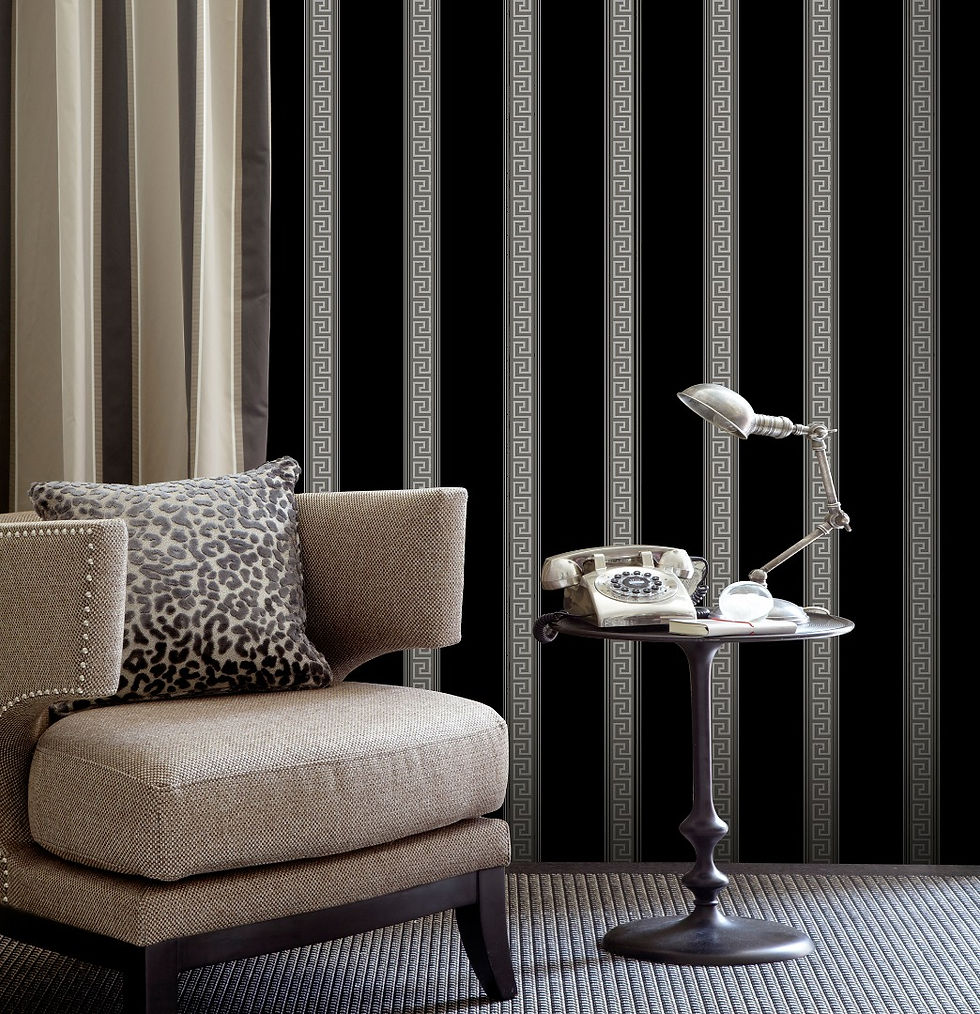 silver and black versace deep embossed textured wallpaper