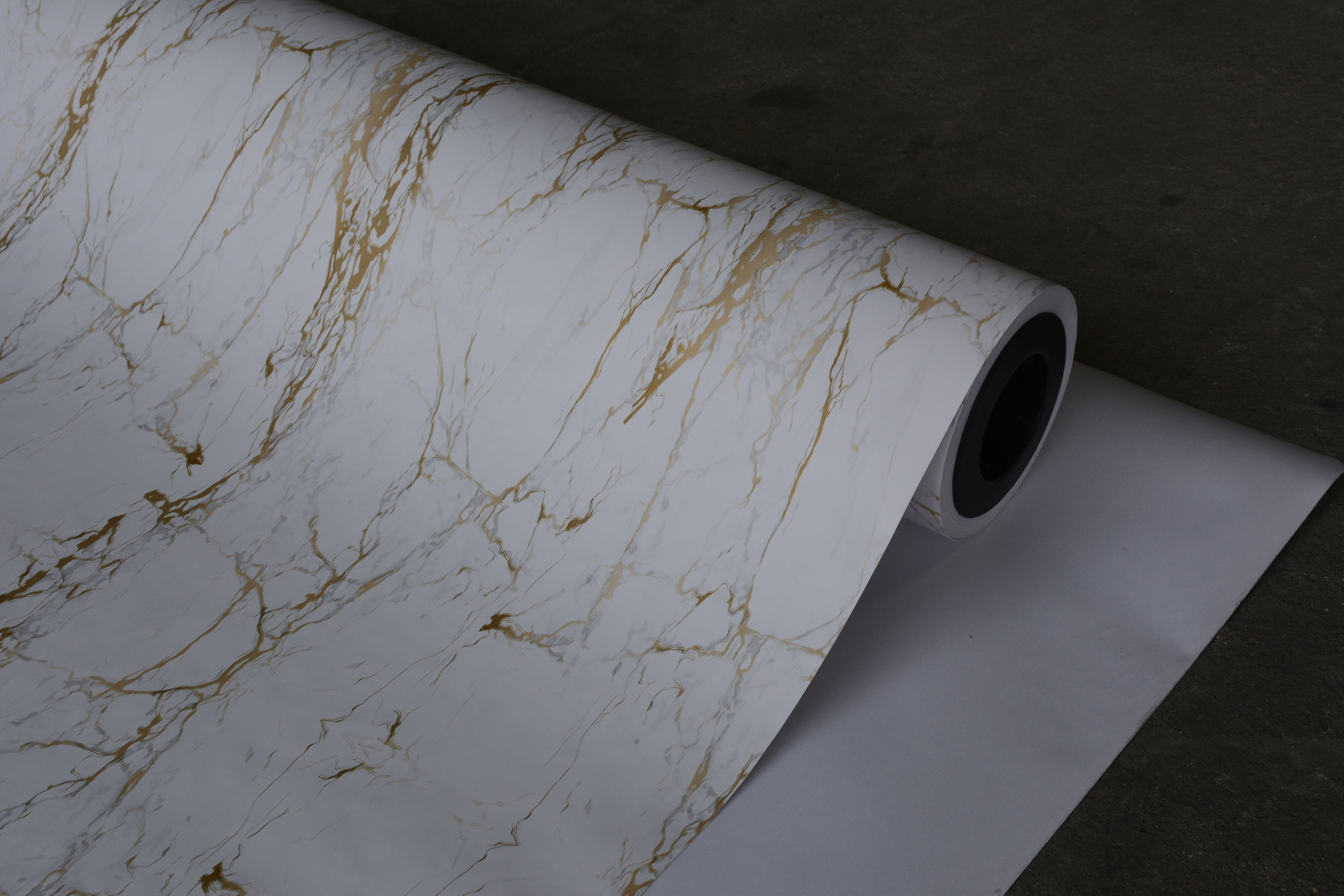 white and gold marble wallpaper sticker