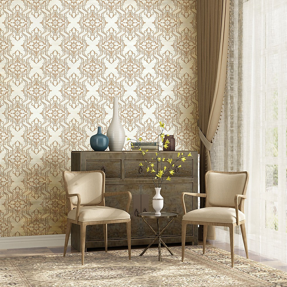 gold deep embossed wallpaper