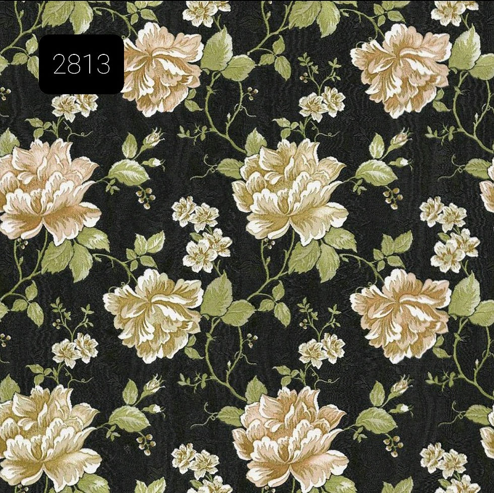 black floral deep embossed premium wallpaper