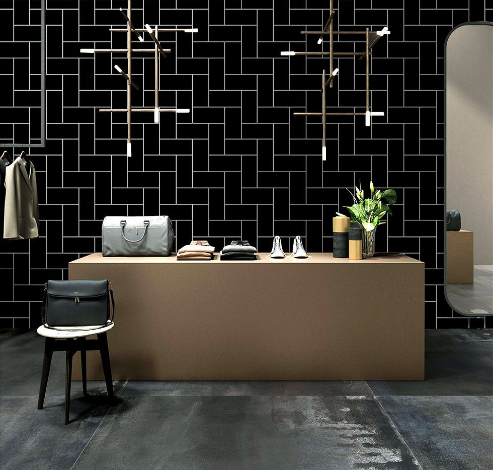 black and white brick wallpaper design