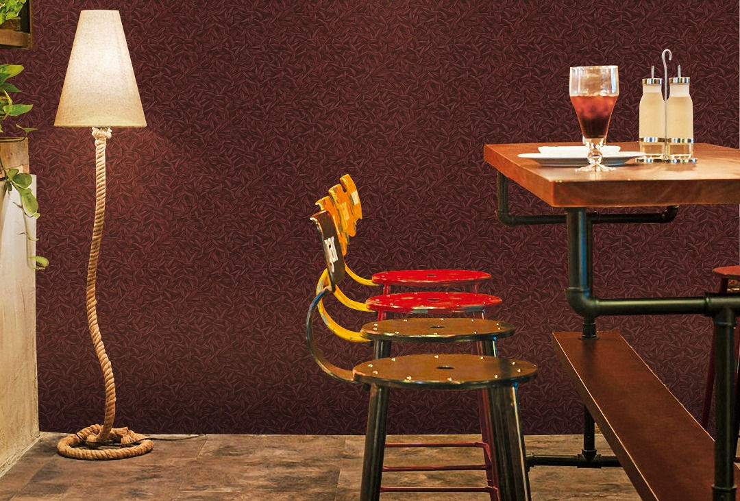 Ox blood deep embossed textured premium wallpaper