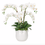 Thumbnail: Orchid Phalaenopsis (White) - Clay Pot Silk Arrangement
