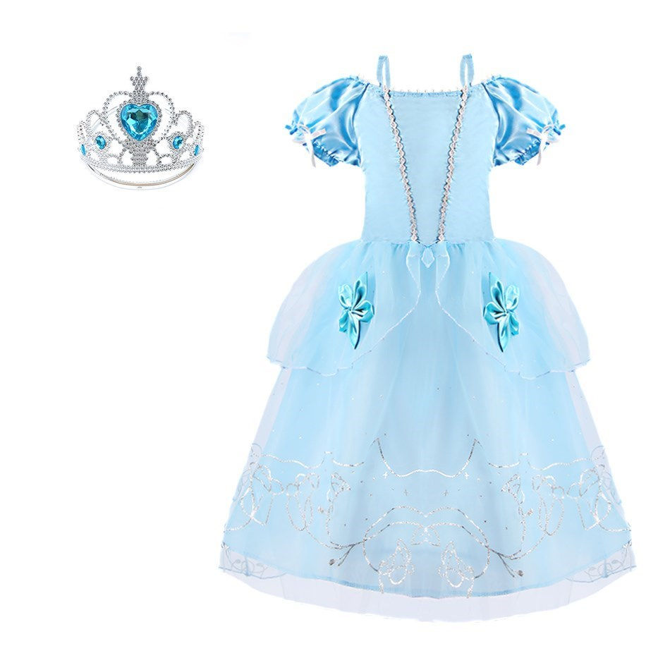 Thumbnail: Rapunzel Dress for Girls Cinderella Belle Dress Up Fantasy Children Birthday Par