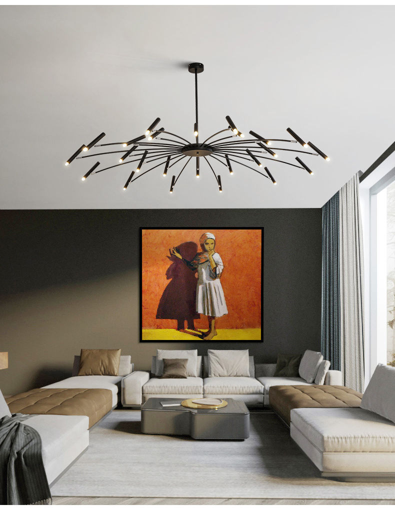 Thumbnail: Nordic living room chandelier led chandelier bedroom home chandelier modern livi
