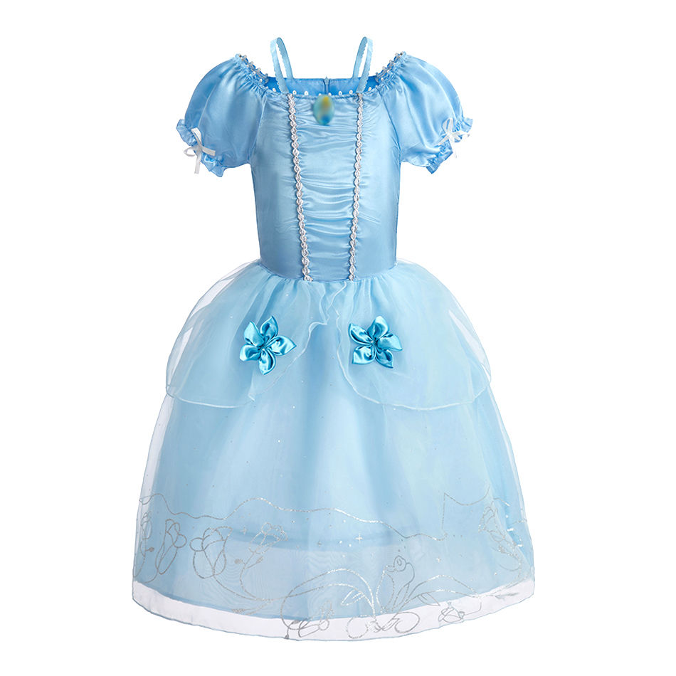 Thumbnail: Rapunzel Dress for Girls Cinderella Belle Dress Up Fantasy Children Birthday Par