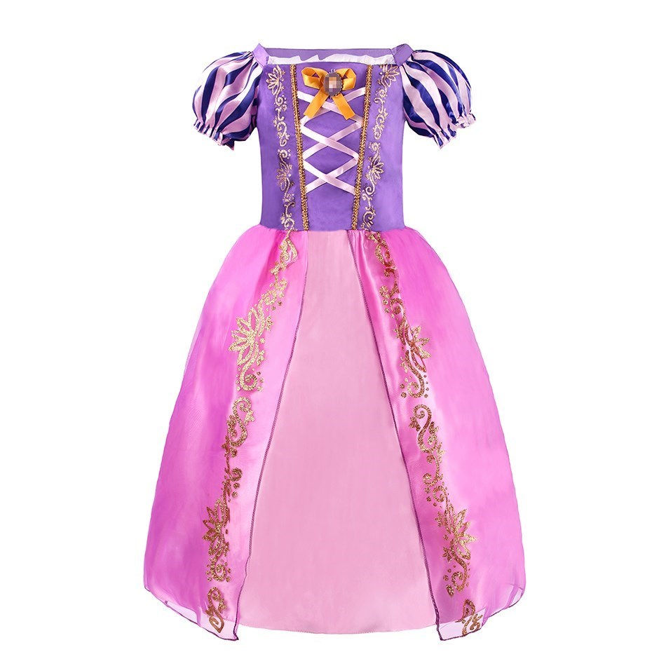 Thumbnail: Rapunzel Dress for Girls Cinderella Belle Dress Up Fantasy Children Birthday Par