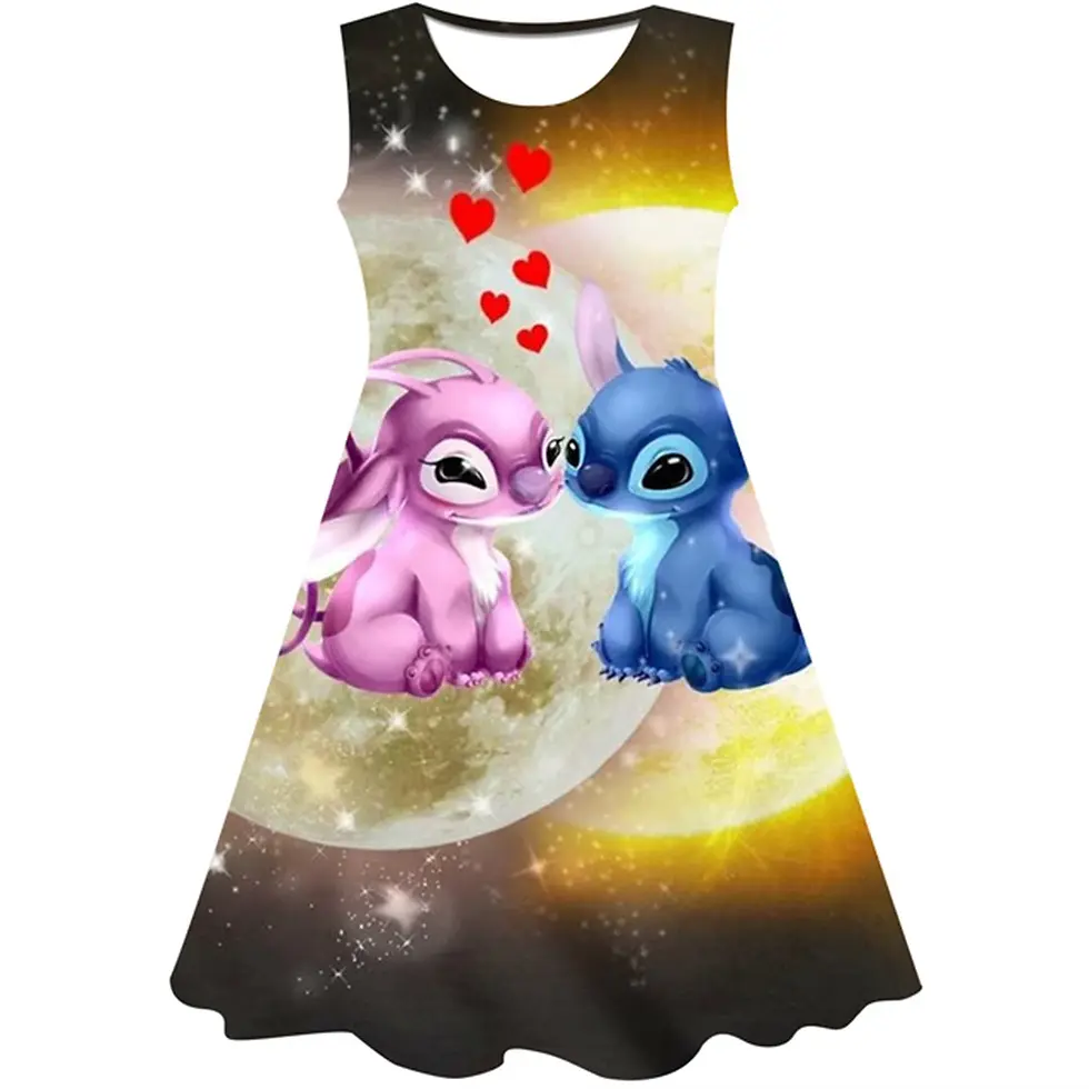Thumbnail: Girls Cosplay Cartoon Costume Minnie Mouse Dress Kids Summer Short Sleeve Prince