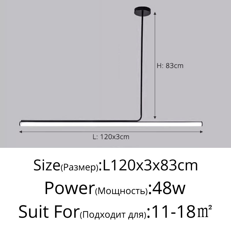Miniatura: Lámpara colgante LED minimalista nórdica, lámpara colgante de alambre para mesa de comedor, sala de estar