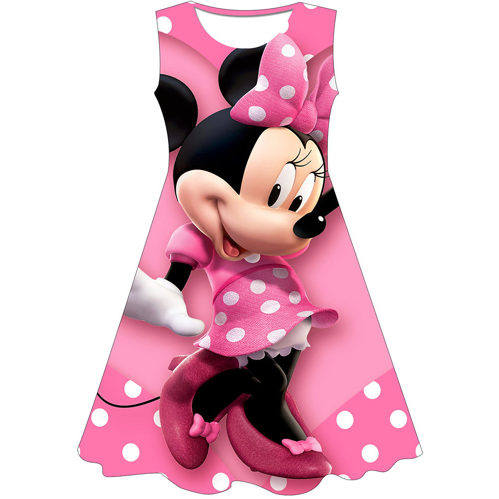 Thumbnail: Girls Cosplay Cartoon Costume Minnie Mouse Dress Kids Summer Short Sleeve Prince