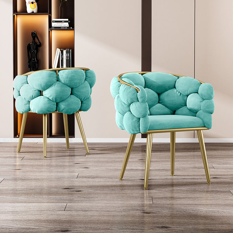 縮圖：Luxury Retro Fluffy Single Velvet Armchair